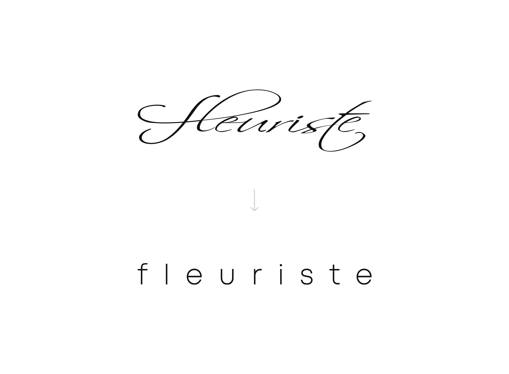 fleuriste logotyp
