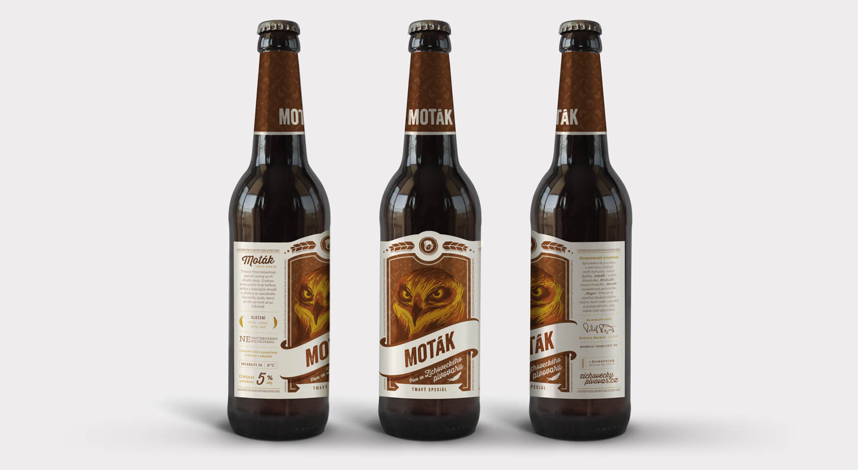 Zichovecký pivovar obalový design etikety